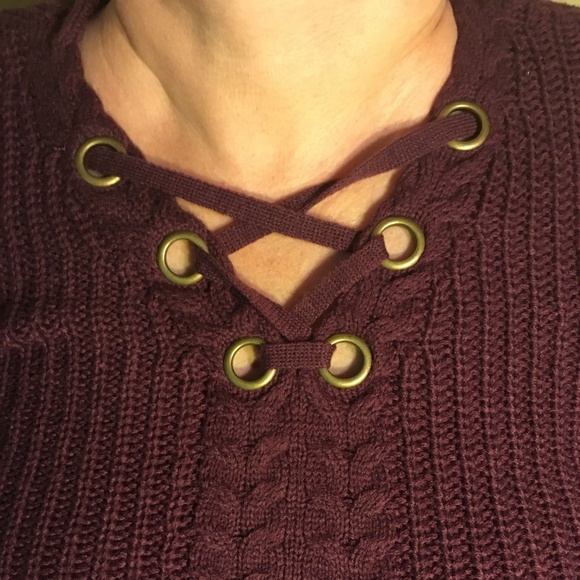 Xhilaration cranberry sweater dress size X-Small - Picture 2 of 4